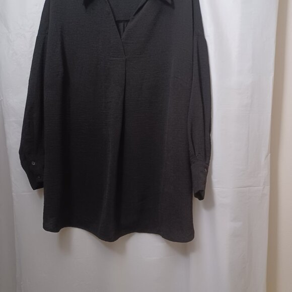 ADRIANNA PAPELL LONG SLEEVE TUNIC BLOUSE - Picture 5 of 11
